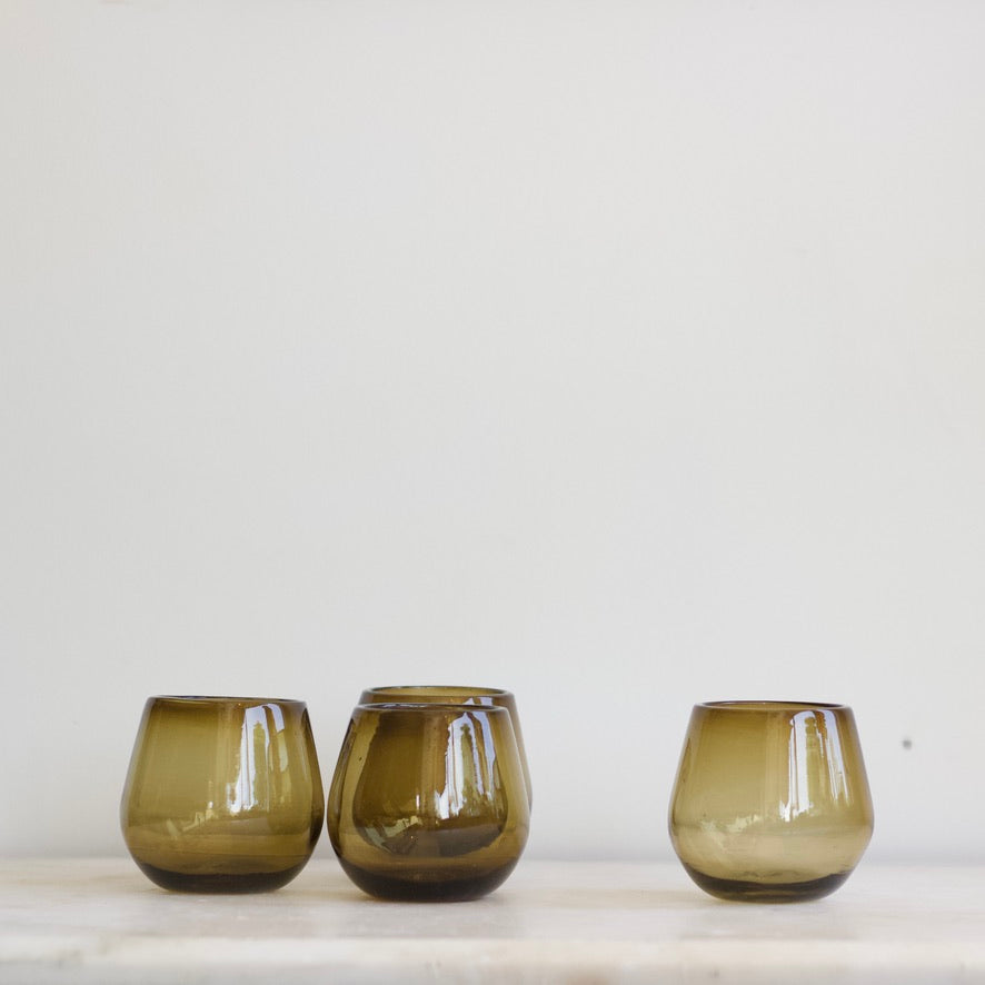 Ronde Blown Glass - Amber – Sticks & Bricks