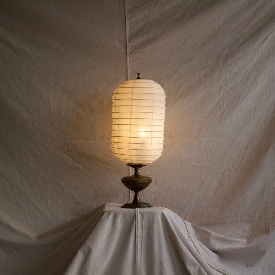 Ivory Linen Lantern Shade Table Lamp