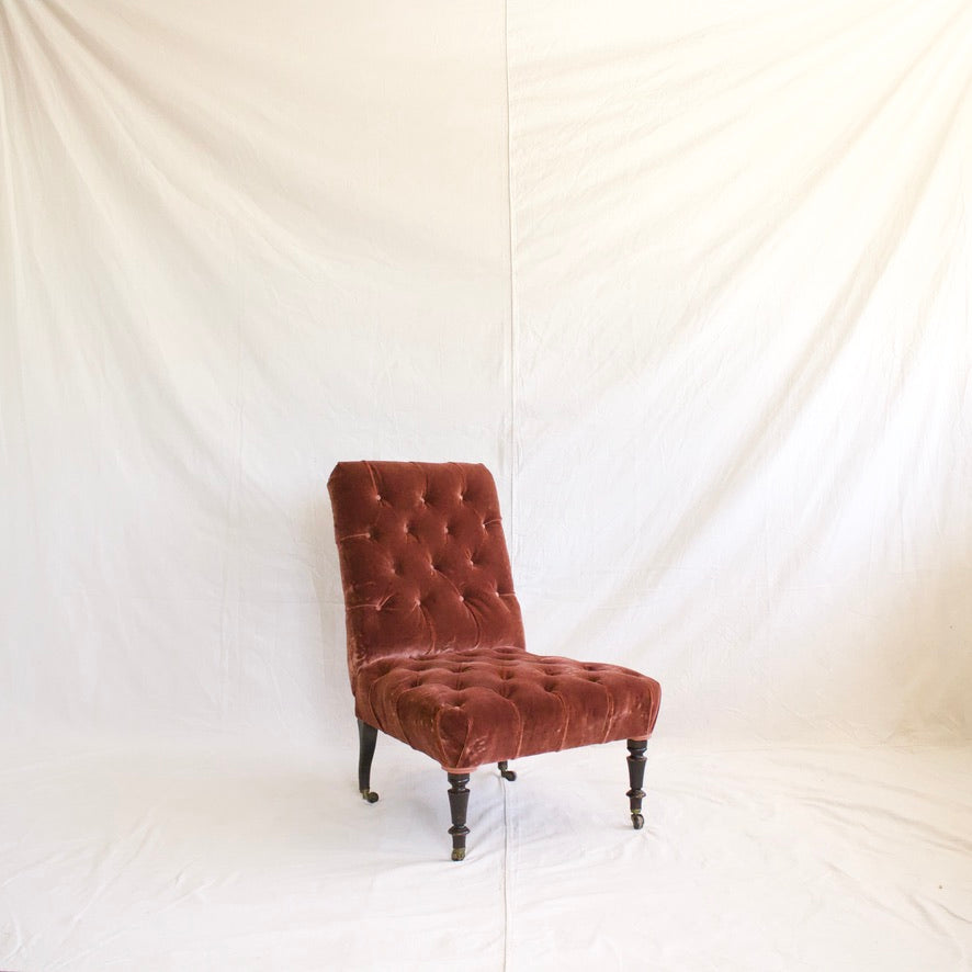 Velvet Slipper Chair