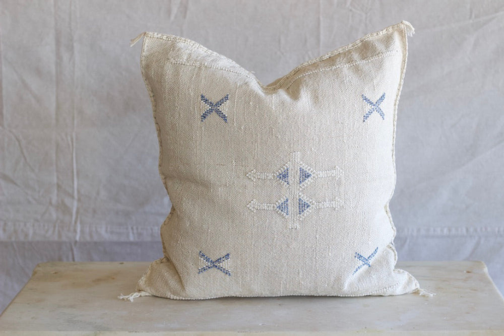 Silk Sabra Pillow - Stone