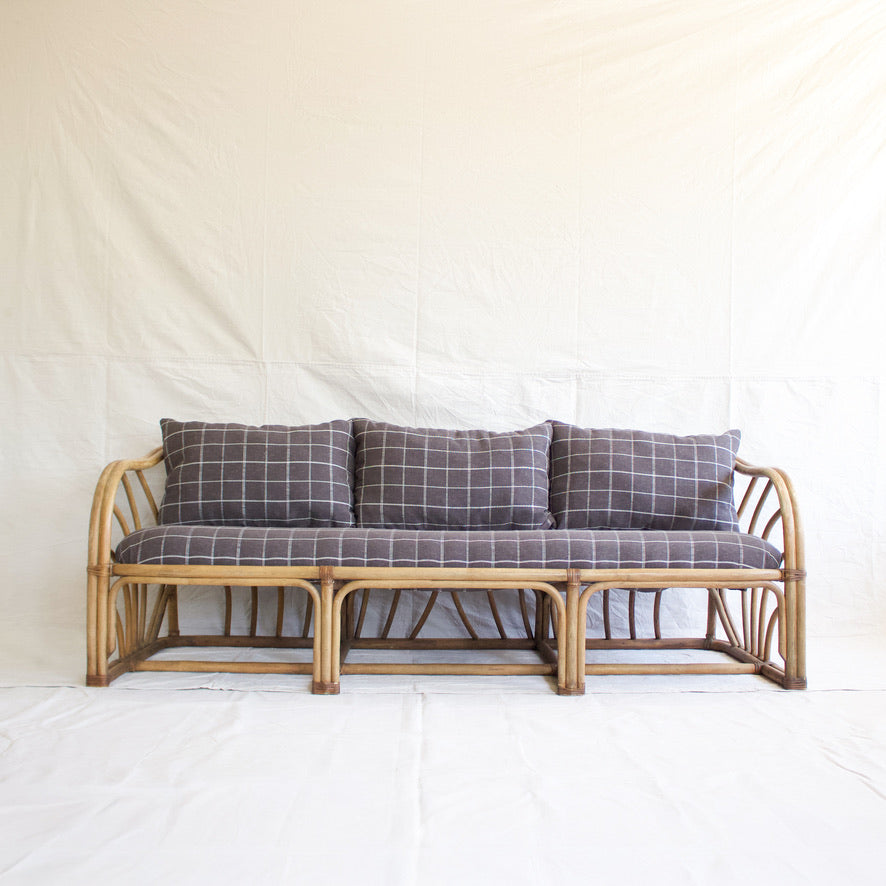 Windowpane Upholstered Rattan