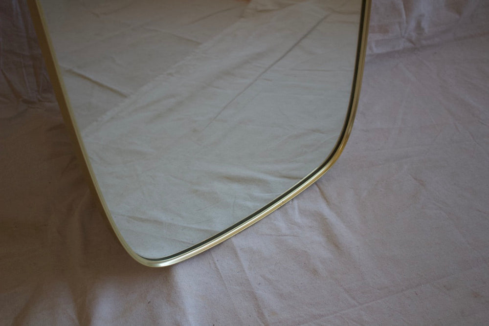 Squoval Brass Frame Mirror