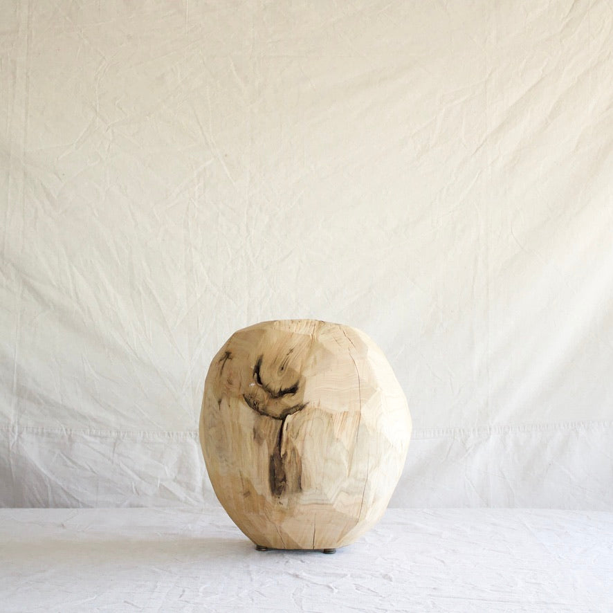 Butternut Wood Egg Sculpture