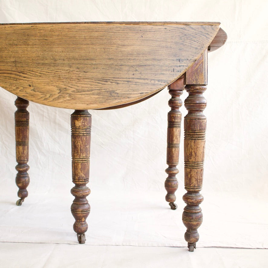 Round Drop-Leaf Table