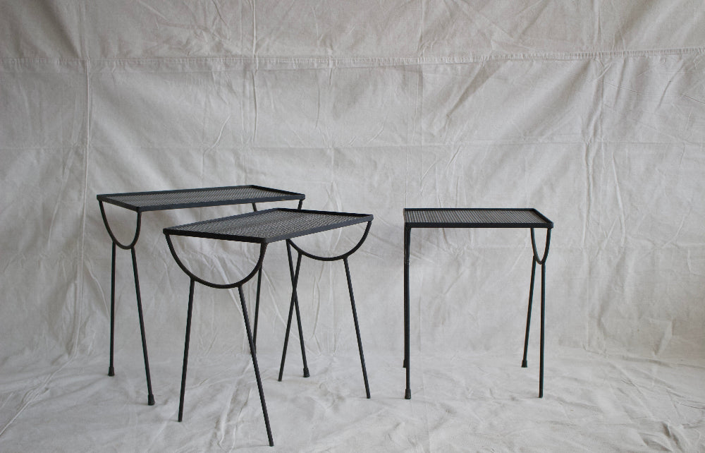 Metal Nesting Tables - set of 3