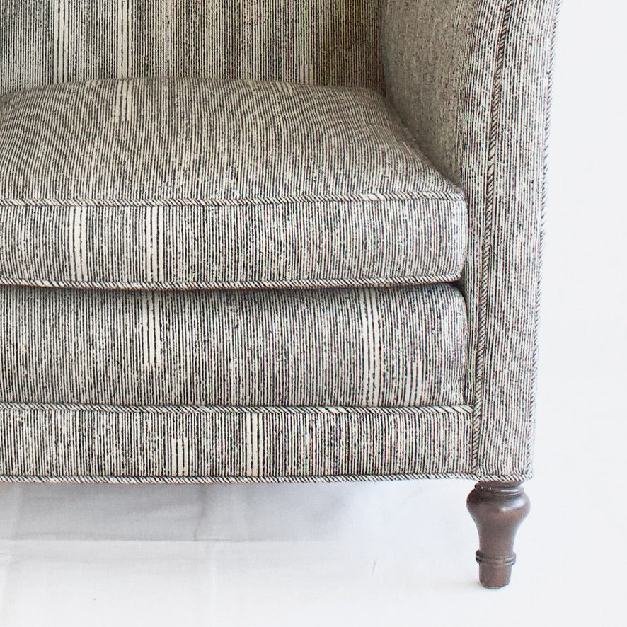 Black & White Upholstered Accent Chair