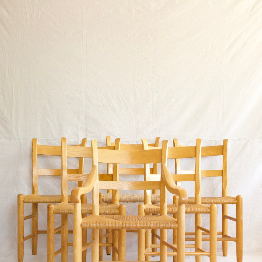 MCM Ladder Back Dining Chairs - Set of 6