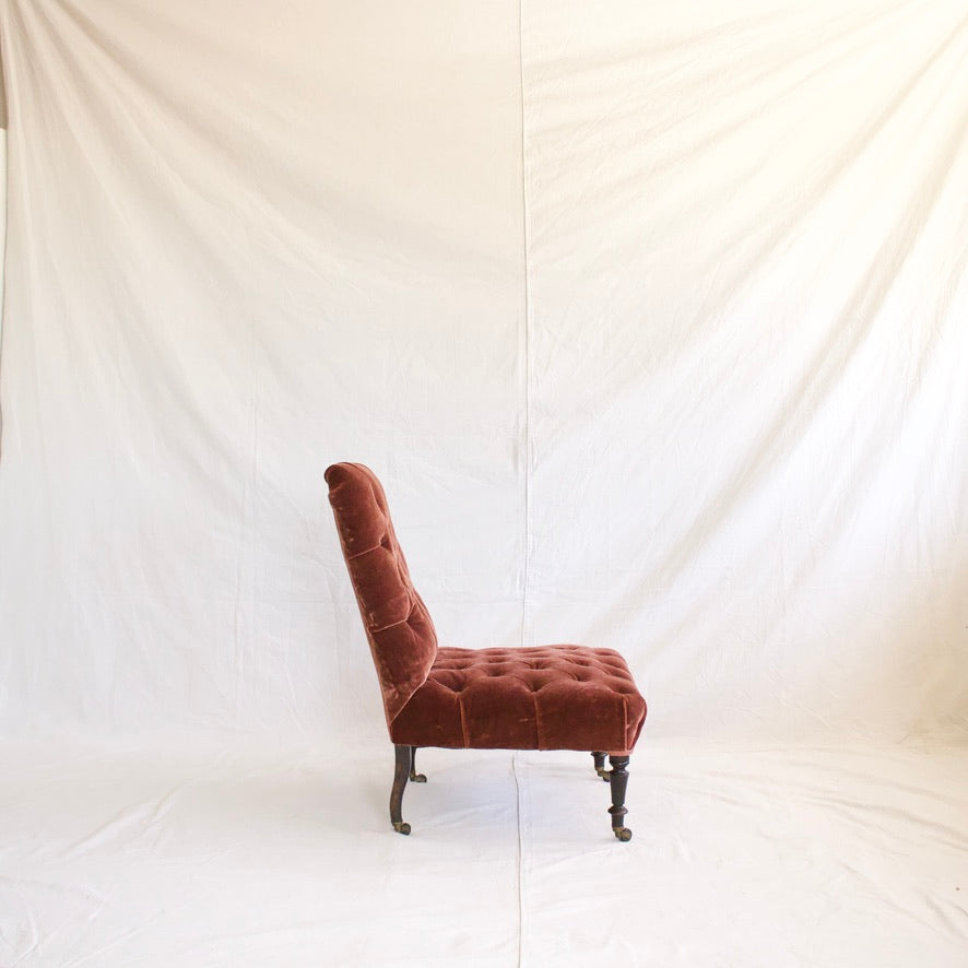Velvet Slipper Chair