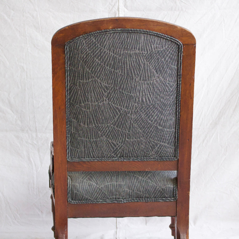 Grey Upholstered Accent Chair