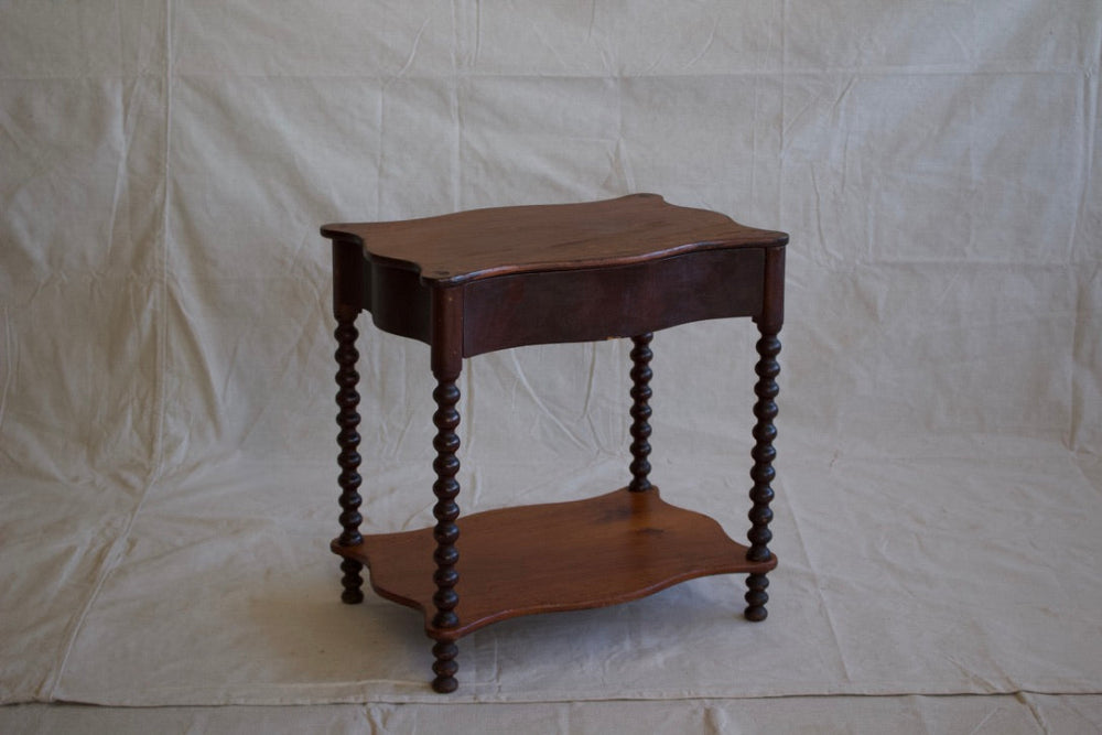 Side Table with Drawer and Bubble Legs