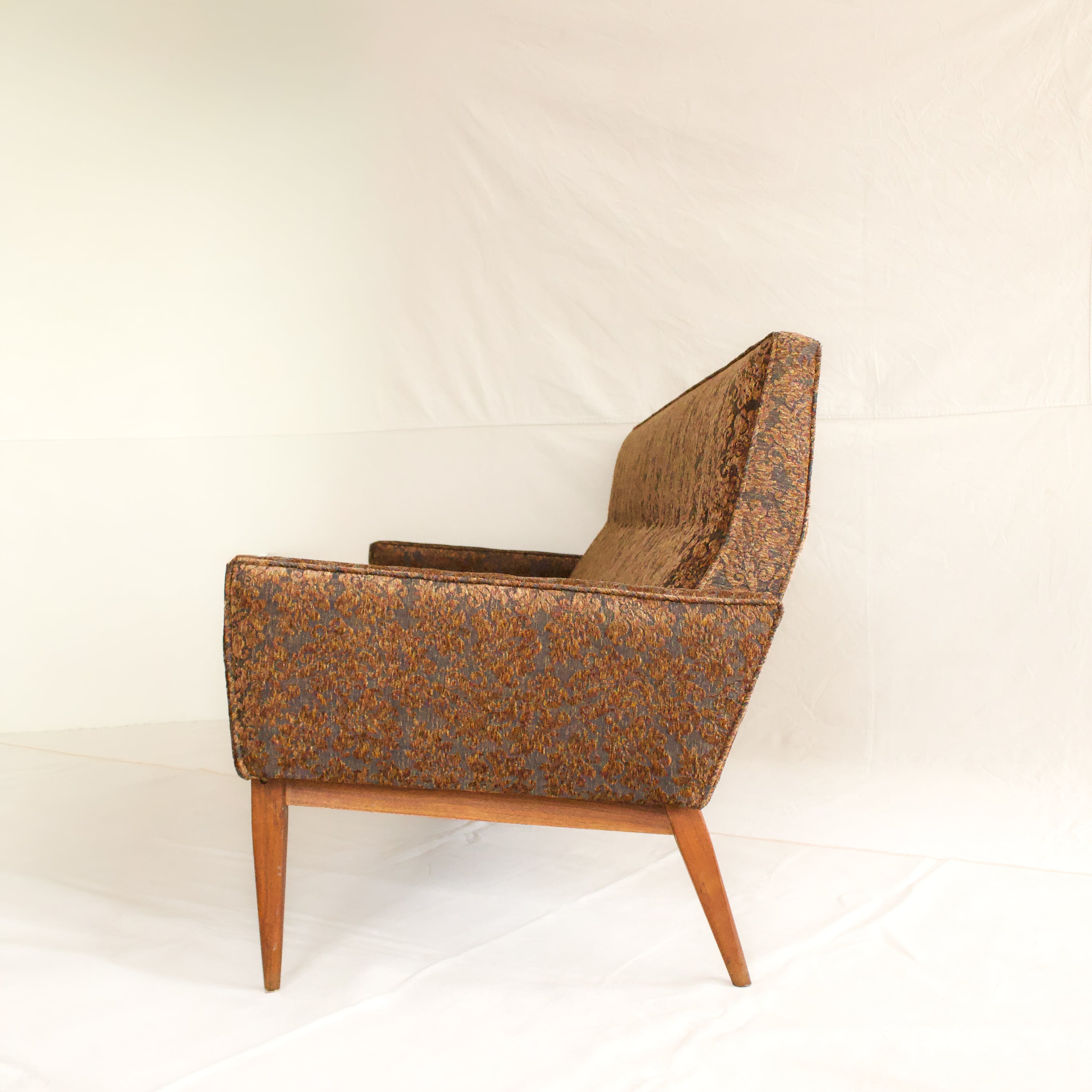 Brown Velvet MCM Sofa