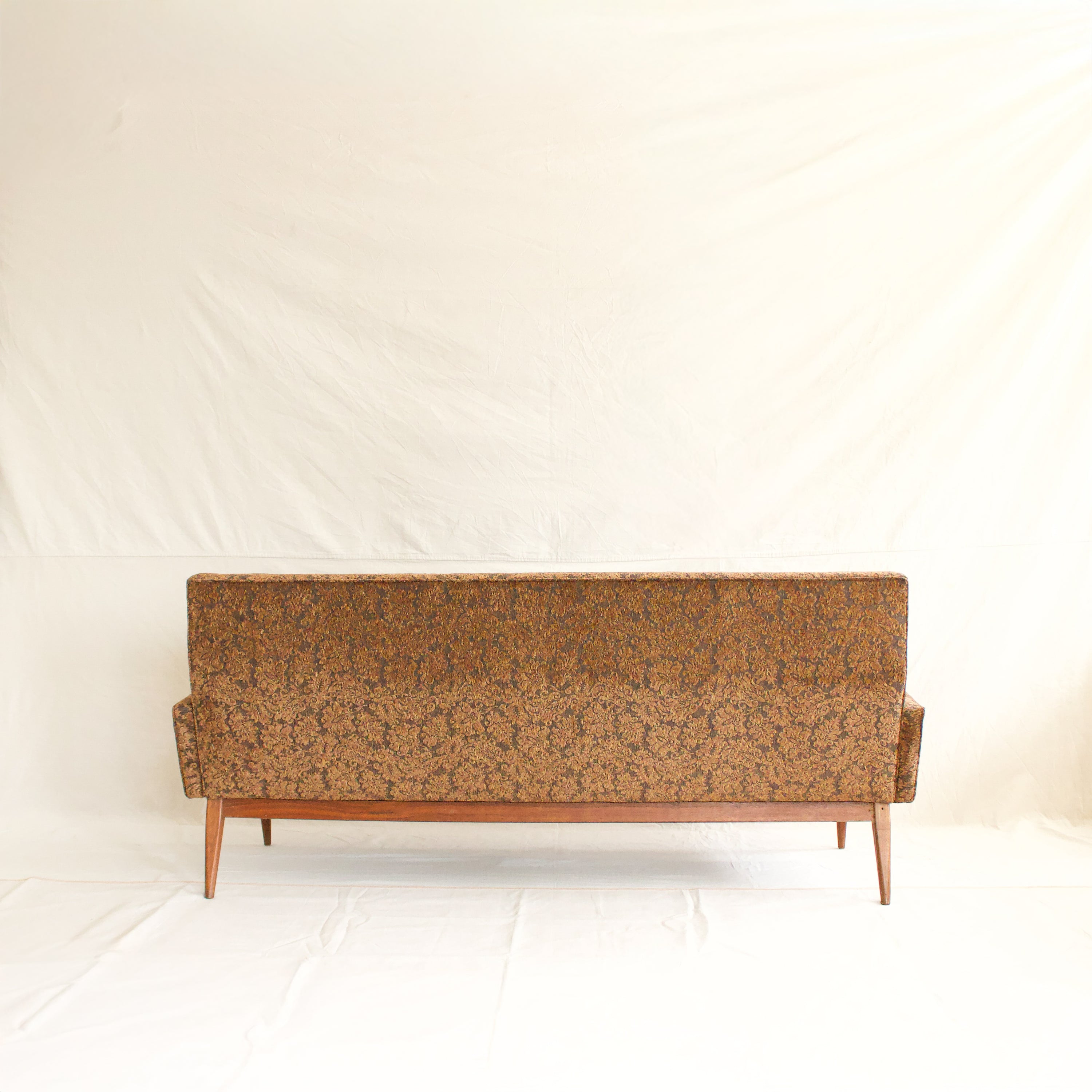 Brown Velvet MCM Sofa