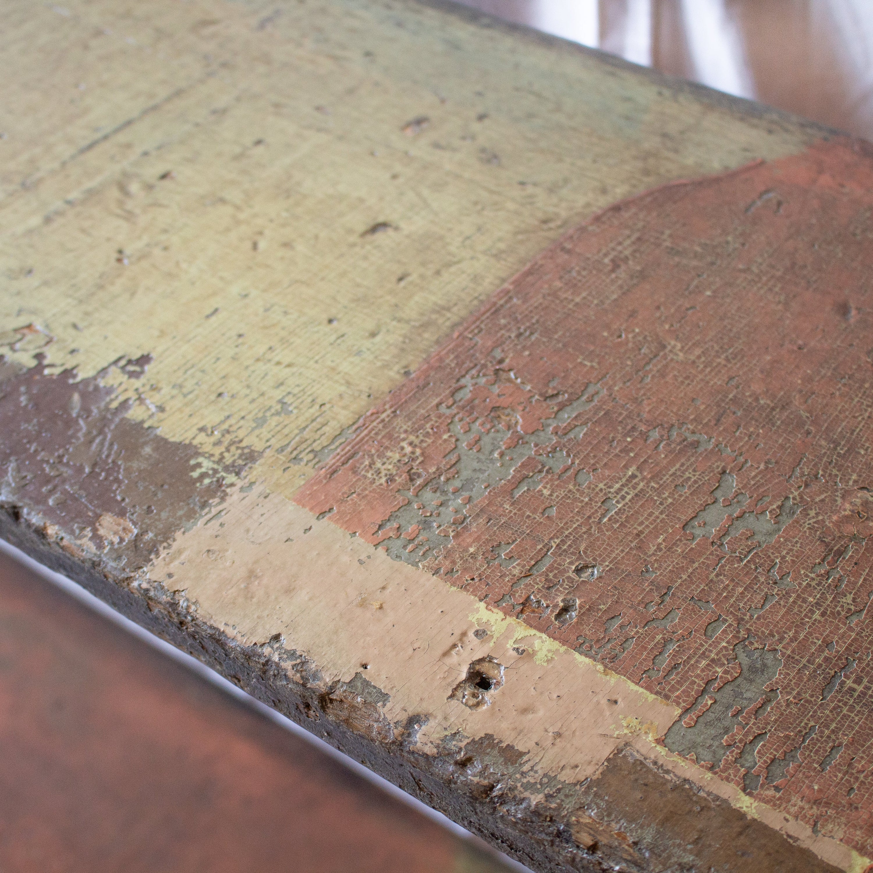 Console Table with Green Metal Legs